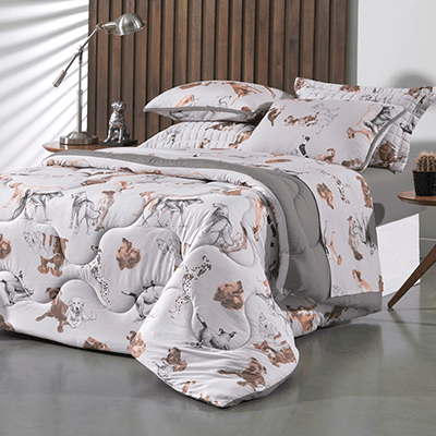 Edredom Casal Amigo Co - 100% Polister - Blend Malha - Altenburg